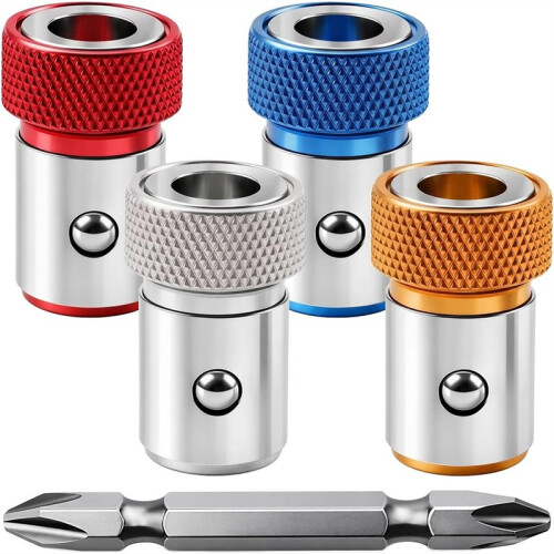 Magnetic Screw Ring Set 4 PCS Screwdriver  Magnetic Ring, Detachable Magnetizer Ring Holders Attachment