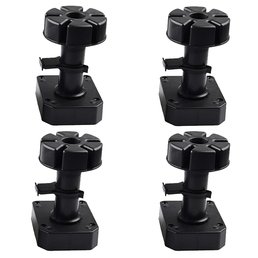 Adjustable Furniture Legs 15Cm Set Of 4 Load Capacity Black Plastic Cabinet Plinth Feet For Kitchen 9771547696896