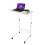 Adjustable Standing Desk with Wheels, Compact Rolling Computer Table for Home Office, White, 23.6x15.7in 1