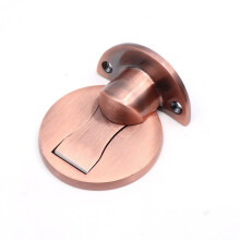 Gold Finish Door Closer and Punch Magnetic Door Stopper for Floor Mount, RustResistant Design
