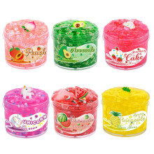 6 Pack Slime Kit for Kids, Assorted Jelly Butter Fluffy Slime Set, Stretchy Stress Relief Toy Party Favors