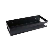 Stainless Steel Shower Shelf 20cm Black, Wall Mounted Bathroom Organizer with Modern Matt Finish