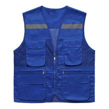 Visibility Safety Vest Blue XXXLarge, Waterproof Reflective Work Vest for Construction and Cycling