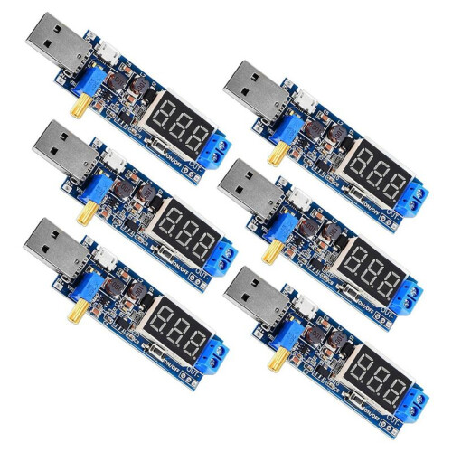 6 PièCes USB Buck Boost Converter 3.5V-12V à 1.2V-24V - Step  Step Down Module D'Alimentation RéGulateur de Tension