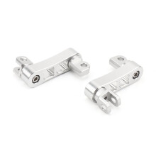 Accessori Moto Staffe Pedane Poggiapiedi Passeggero per Sportster Dyna Softail Touring (Argento)