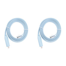 2X Câble de Configuration de Console USB Vers Type C Câble de DéBogage de Routeur Série de Type C Vers RJ45