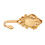 Rose Pattern Vintage Alloy Drapery Curtain Holdbacks Tieback Hooks 2Pcs (Gold) 6