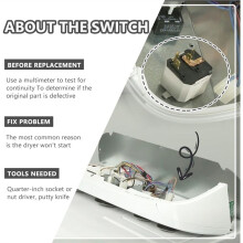 W10117655 Dryer Start for Dryer Push to Start , Replace 1448106 AP6015267