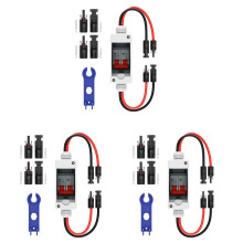 3X Interrupteur de Déconnexion de Panneau Solaire, Disjoncteur 63A  1000V, Interrupteur de Déconnexion PV avec Boîtier Étanche IP65