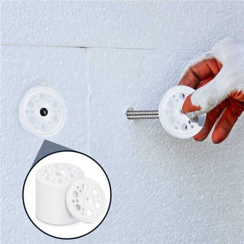 400 Pcs 1.77 Inch/ 45 mm Plastic Insulation Washers Load Spreading Polypropylene Washers for Fixing & Supporting