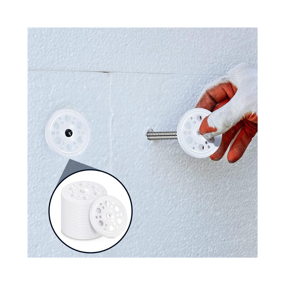 400 Pcs 1.77 Inch/ 45 Mm Plastic Insulation Washers Load Spreading Polypropylene Washers For Fixing & Supporting 4711235143351
