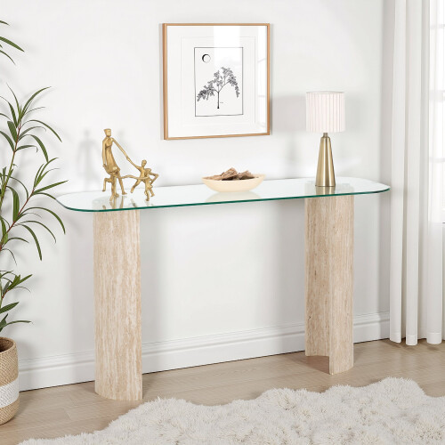 Seconique Modena Console Table - Clear Glass Effect