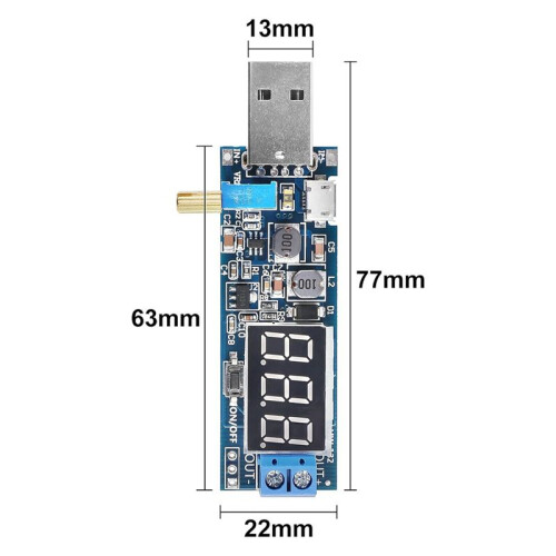 6Pcs USB Buck Boost Converter 3.5V-12V to 1.2V-24V - Step  Step Down Power Supply Module Voltage Regulator 2