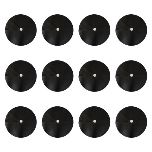 12 Pack Non Woven Tree Mulch Rings Weed Control Mats Reusable Garden Root Protector 25cm Diameter