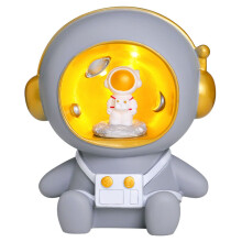 Kids Piggy Bank 6.7‑Inch Teddy Coin Money Bank Grey Astronaut Unbreakable Shatterproof Gift for Children