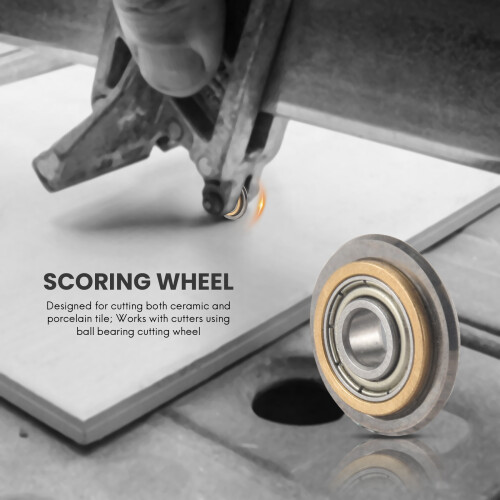 2 Pcs Tile Wheel Cutter Tile Cutter Replacement Scoring Wheel with Bolt and Lock Nut for Manual Tile Cutting Machine 2