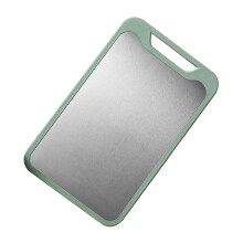 Double-Sided 304 Stainless Steel Cutting Board - Small Green 35x22cm