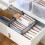1PCS Pants Clothing Storage Box, 7 Grids Washable Foldable Drawer Clothes Organizer (White) 5