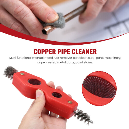Pipe Reamer Deburring Tool,5Pcs Copper Pipe Cleaner and Reamer Set,Pipe Deburring Brush,Tubing Chamfer Tool 1