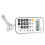 Pocket Calculator Mini ABS Black with Rope - Small 12