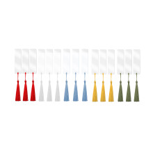 15 Stücke Rechteck Acryl Lesezeichen Leer Klar Mach Es Selbst Handwerk Unfertige Lesezeichen mit Bunten Quasten Ornamente Handwerk Dekore