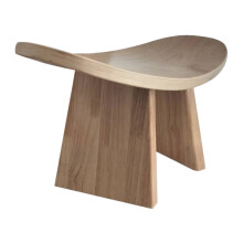 Elegant Wooden Sitting Seat Natural Wood-Wood color small