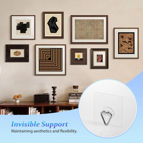 20Pcs Modern Adhesive Plate Picture Hangers-Square 6.7cm 2