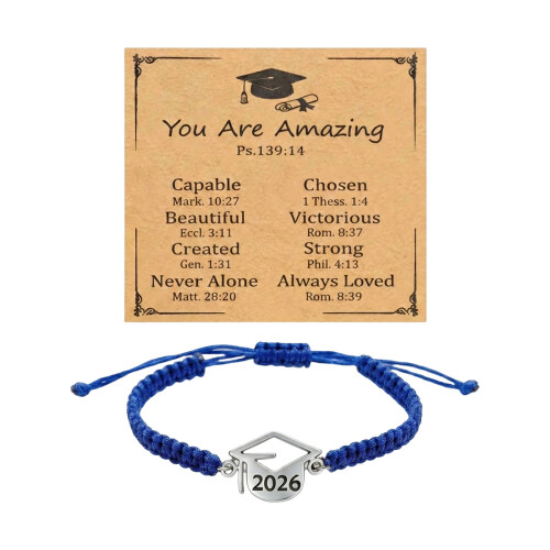 Unique 2026 Commemorative Handmade Bracelet With-Royal Blue