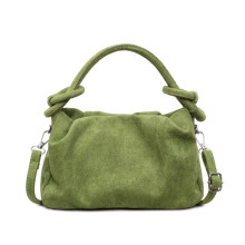 Women Shoulder Bag Suedes Purse Clutches Shoulder Toted-Green