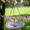 Solar Power Bird Water Cascading Bowl Multifunction-Green 7