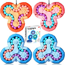 4 Pcs Fidget Spinner Cube Set for Stress Relief, Autism Sensory Play, Rotating Puzzle Toy for Adults Teens