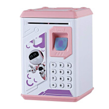 Kids ATM Money Box with Fingerprint Password Security, Large Battery Version Electronic Piggy Bank