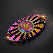 Oval Rainbow Fidget Spinner R188 Bearing Zinc Alloy Smooth Long Spins Quiet Balanced Rotation