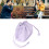 Camera PU Leather Drawstring Bag Purple 6.5oz 2