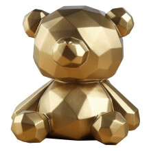 Pink Geometric Piggy Bank for Kids and Adults, Durable Vinyl Coin Bank Encourages Saving Habits