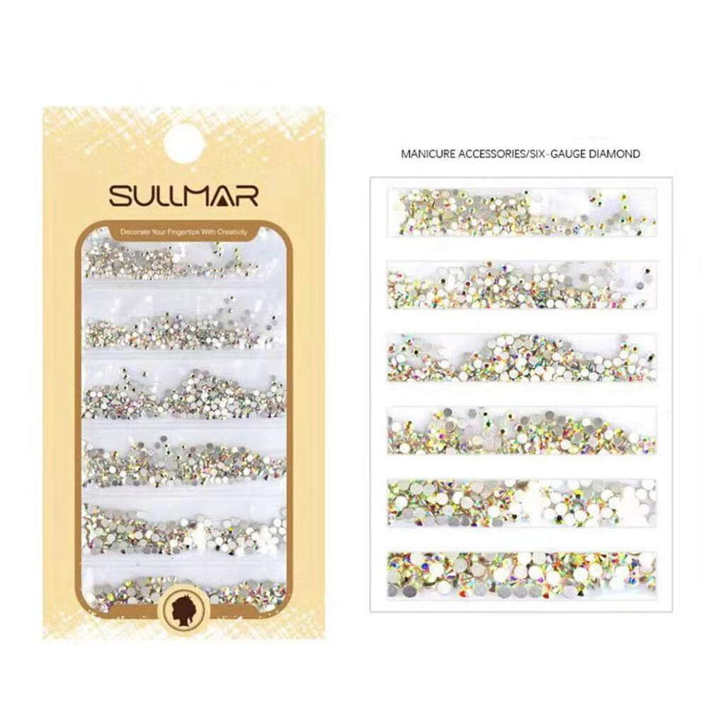 Multicolor Nail Art Rhinestones Set 1440pcs 3D Gems for DIY Acrylic and Gel Nails Manicure Crafts