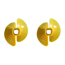 2X Ice Auger Bit Fan Blade Nylon Drill with Adapter Float Ice Auger Bit Fan Blades Power Tools Drill Bits 6 Inch Yellow