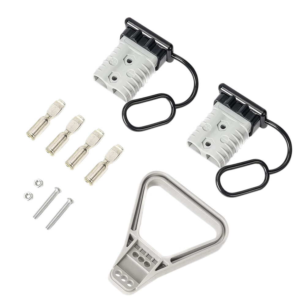 2Pcs 2/0 Awg 350A Battery Power Connector Cable Quick Connect Disconnect Kit For Anderson Connector For Winch Trailer 4711221194879
