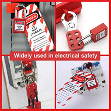 2X Electrical Lockout Tagout Kit -Lock Out Tag Kits with Hasps,Circuit Breaker Lock,Safety Padlock(4 Keys Per Lock)