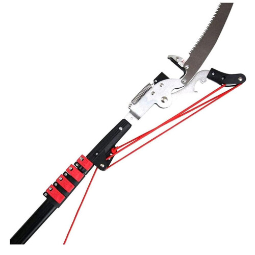Telescopic Tree Pruner with Saw Blade, 24ft Extendable Pole Lopper for Tall Trees