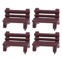 4St Miniatuur Parkbanken ABS Plastic Voor Kleine Woonruimtes