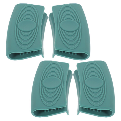 4Pz Manico Silicone Verde Resistente Calore Per E Wok