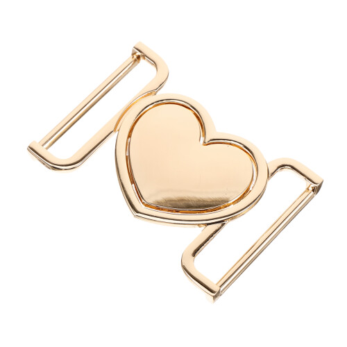 Fermaglio Cuore Metallico Oro Per E Cappotti Versatile