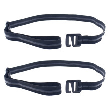 2St Zwarte Elastische Tailleband Verstelbaar En Antislip