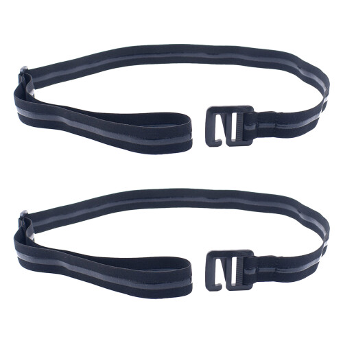 2St Zwarte Elastische Tailleband Verstelbaar En Antislip