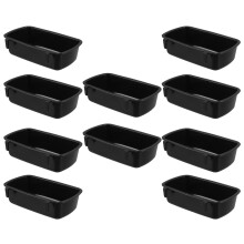 10St Zwarte Plastic Voederbak Vogelkooi En Kleine Dieren