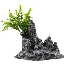 Stevige Kunststeen Aquarium Berg Decoratie Donkergrijs
