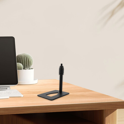Compacte Zwarte Mic Stand Met Metalen Basis En Clip 2