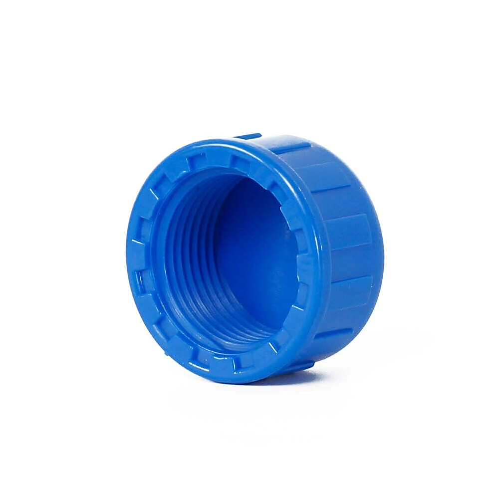 Blue 32Mm Pvc Pipe Cap Female Threaded Fitting For Plumbing, Debrisblocking Seal, Corrosionresistant 9092120323740