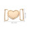 Fermaglio Cuore Metallico Oro Per E Cappotti Versatile 2